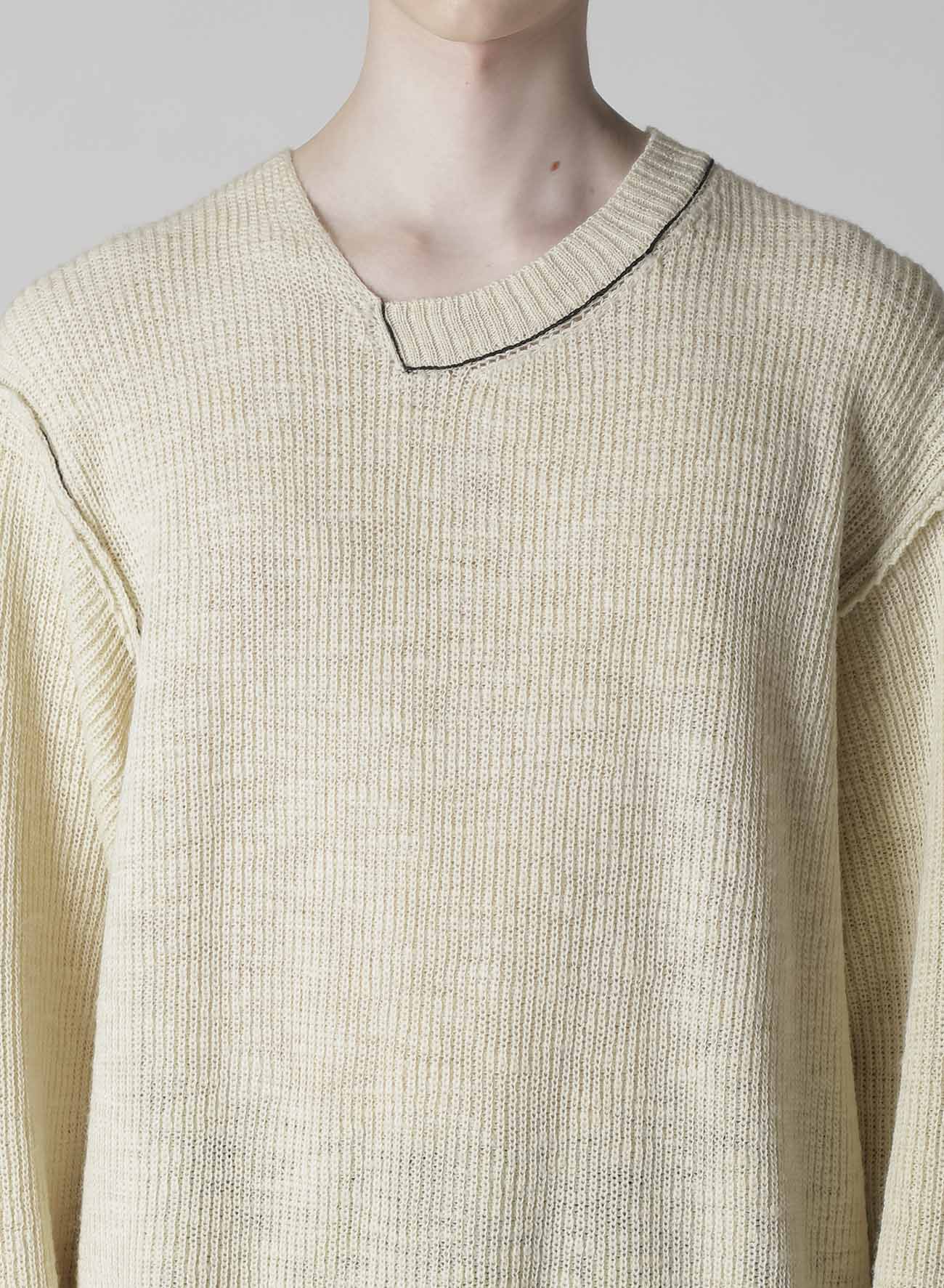 HALF CARDIGAN ASYMMETRY NECKLINE PO
