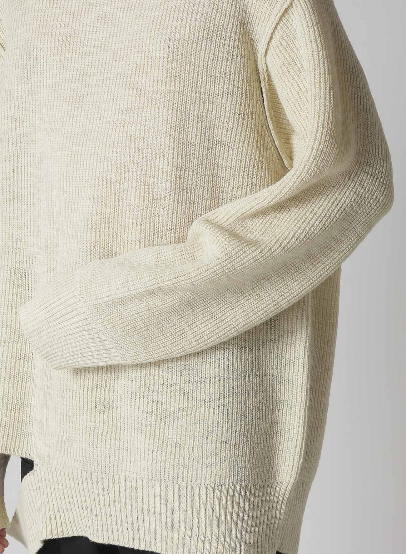 HALF CARDIGAN ASYMMETRY NECKLINE PO