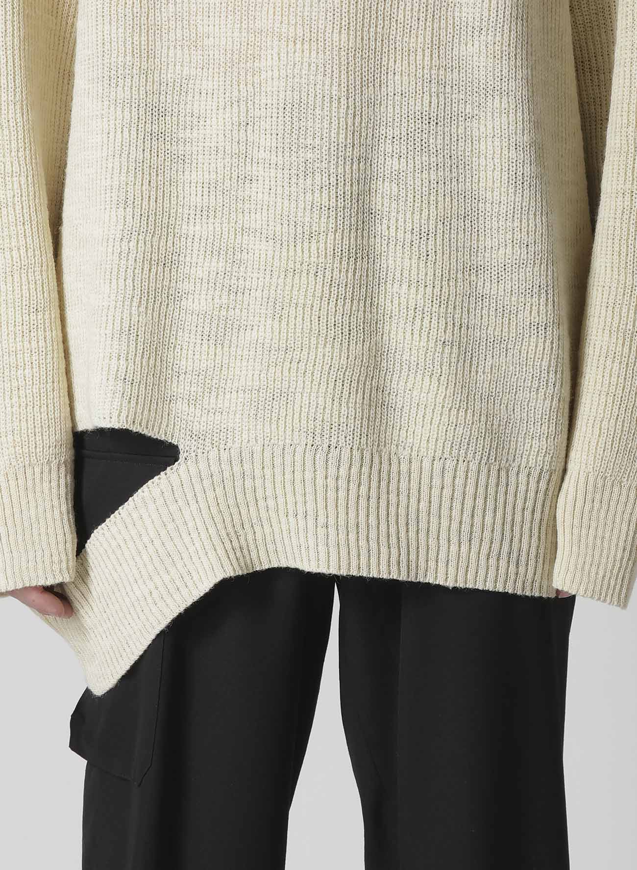 HALF CARDIGAN ASYMMETRY NECKLINE PO