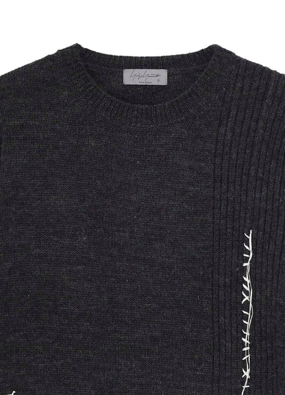 5G1P EMBROIDERY PLAIN STITCH EMBROIDERY ROUND NECK PO