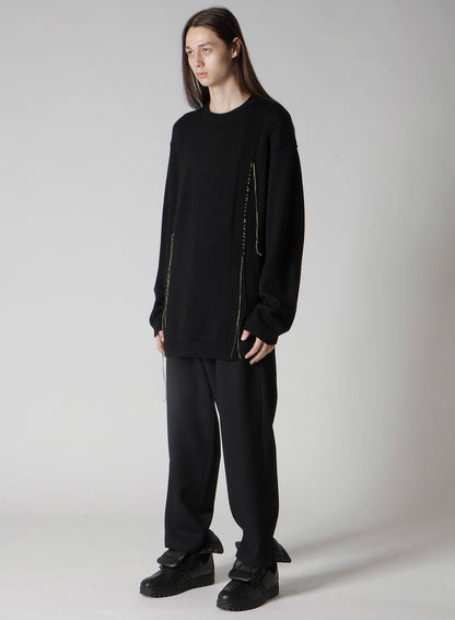 5G1P EMBROIDERY PLAIN STITCH EMBROIDERY ROUND NECK PO