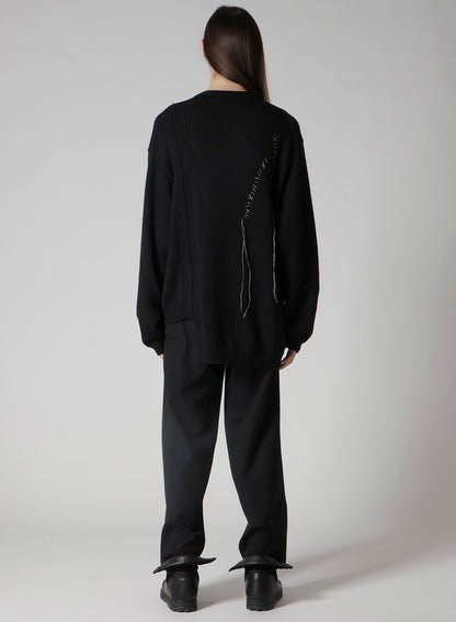 5G1P EMBROIDERY PLAIN STITCH EMBROIDERY ROUND NECK PO