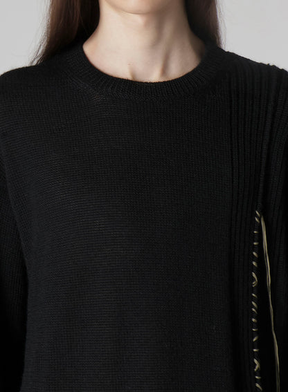 5G1P EMBROIDERY PLAIN STITCH EMBROIDERY ROUND NECK PO