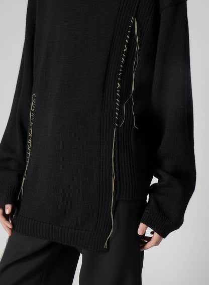 5G1P EMBROIDERY PLAIN STITCH EMBROIDERY ROUND NECK PO