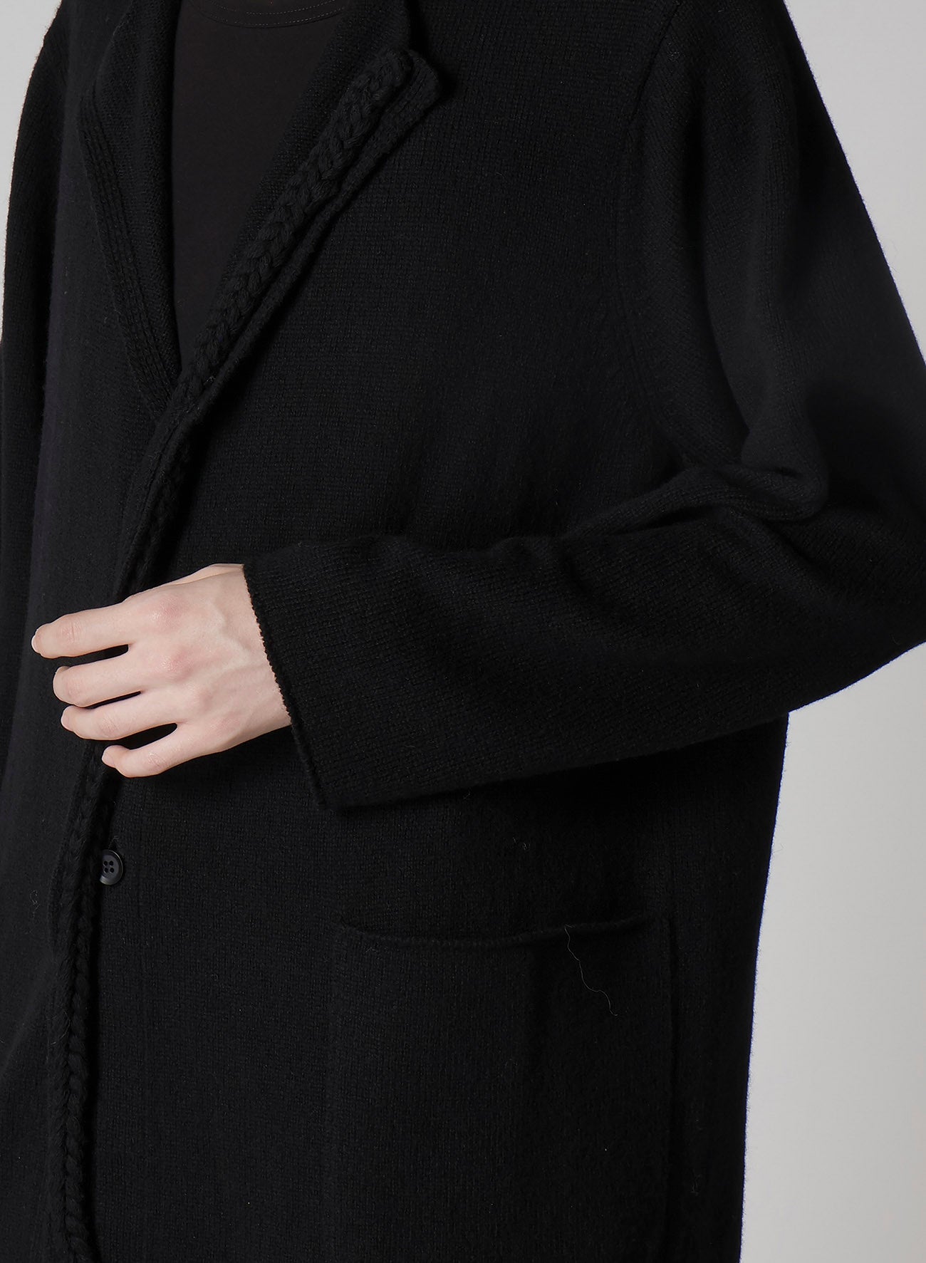 7G1P PLAIN STITCH WITH STRING STRING DETAIL JACKET