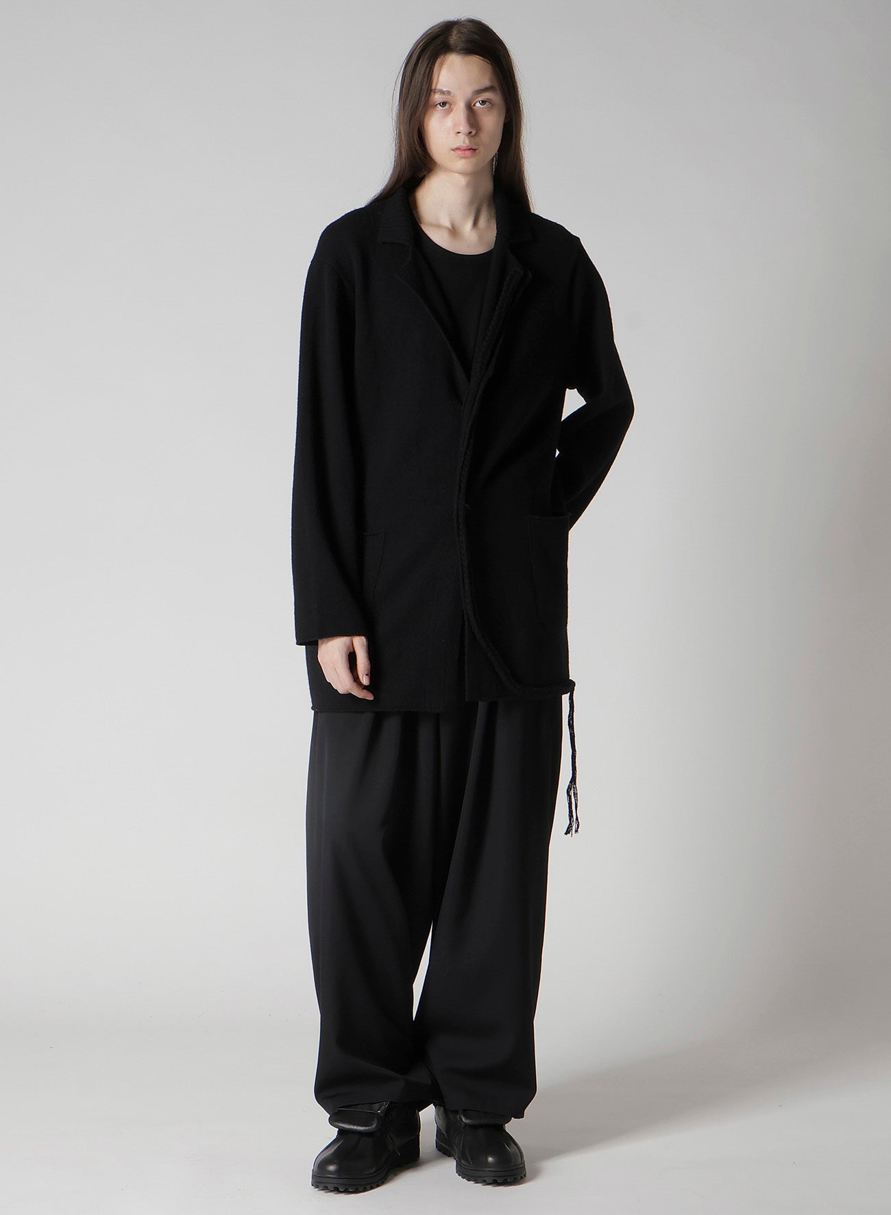 7G1P PLAIN STITCH WITH STRING STRING DETAIL JACKET
