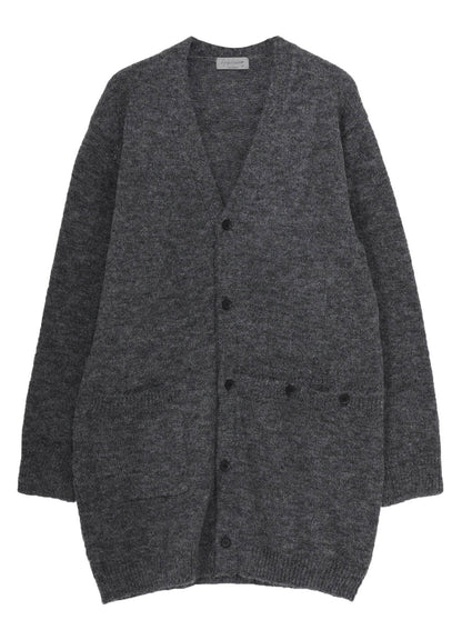 7G2P PLAIN STITCH BUTTON D V NECK CARDIGAN