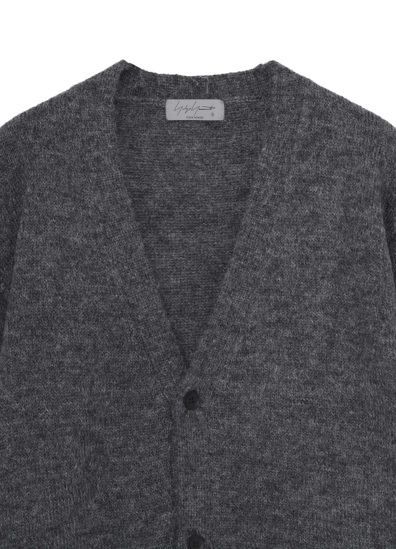 7G2P PLAIN STITCH BUTTON D V NECK CARDIGAN