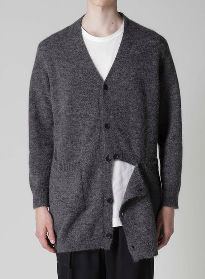 7G2P PLAIN STITCH BUTTON D V NECK CARDIGAN