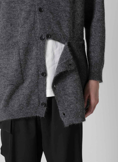 7G2P PLAIN STITCH BUTTON D V NECK CARDIGAN