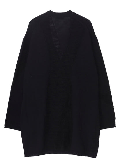 5G1P COMBINATION KNIT COMBINATION V NECK CARDIGAN