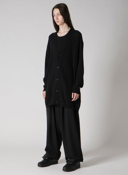 5G1P COMBINATION KNIT COMBINATION V NECK CARDIGAN