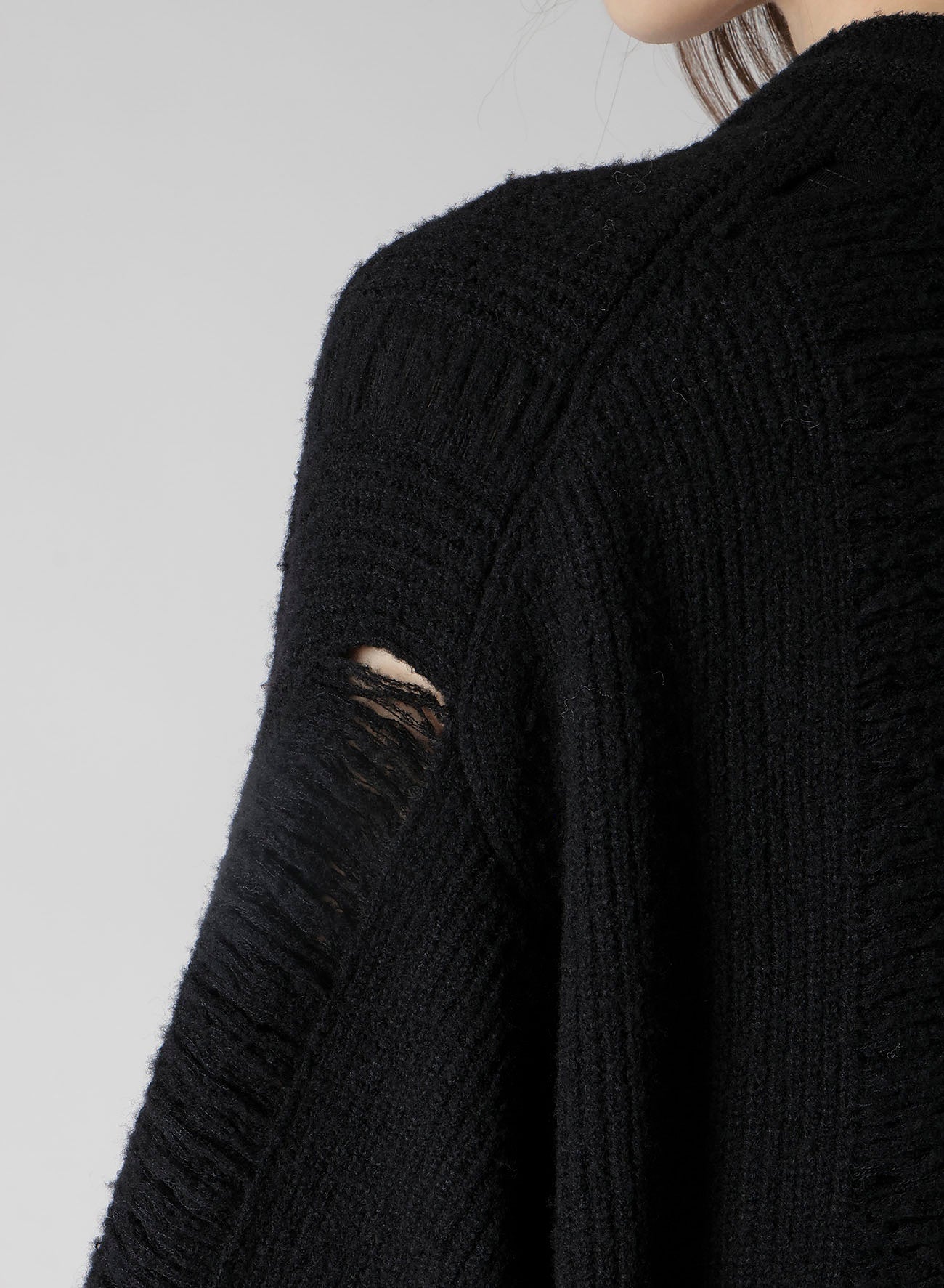 7G3P HALF CARDIGAN CRUSHED LONG CARDIGAN