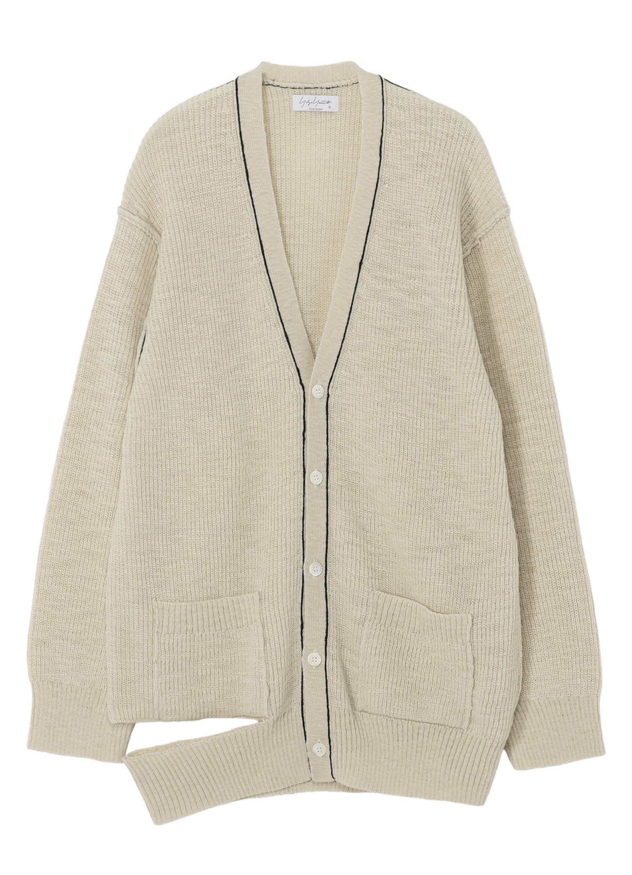 HALF CARDIGAN SLIT DETAIL V NECK CARDIGAN