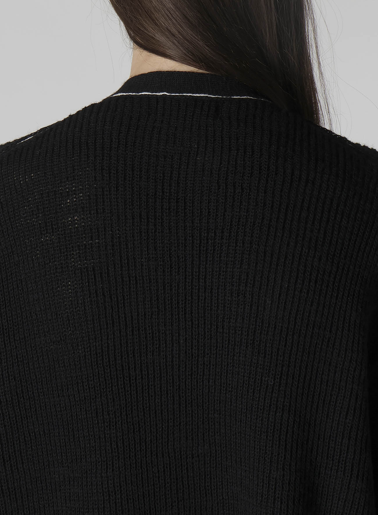 HALF CARDIGAN SLIT DETAIL V NECK CARDIGAN