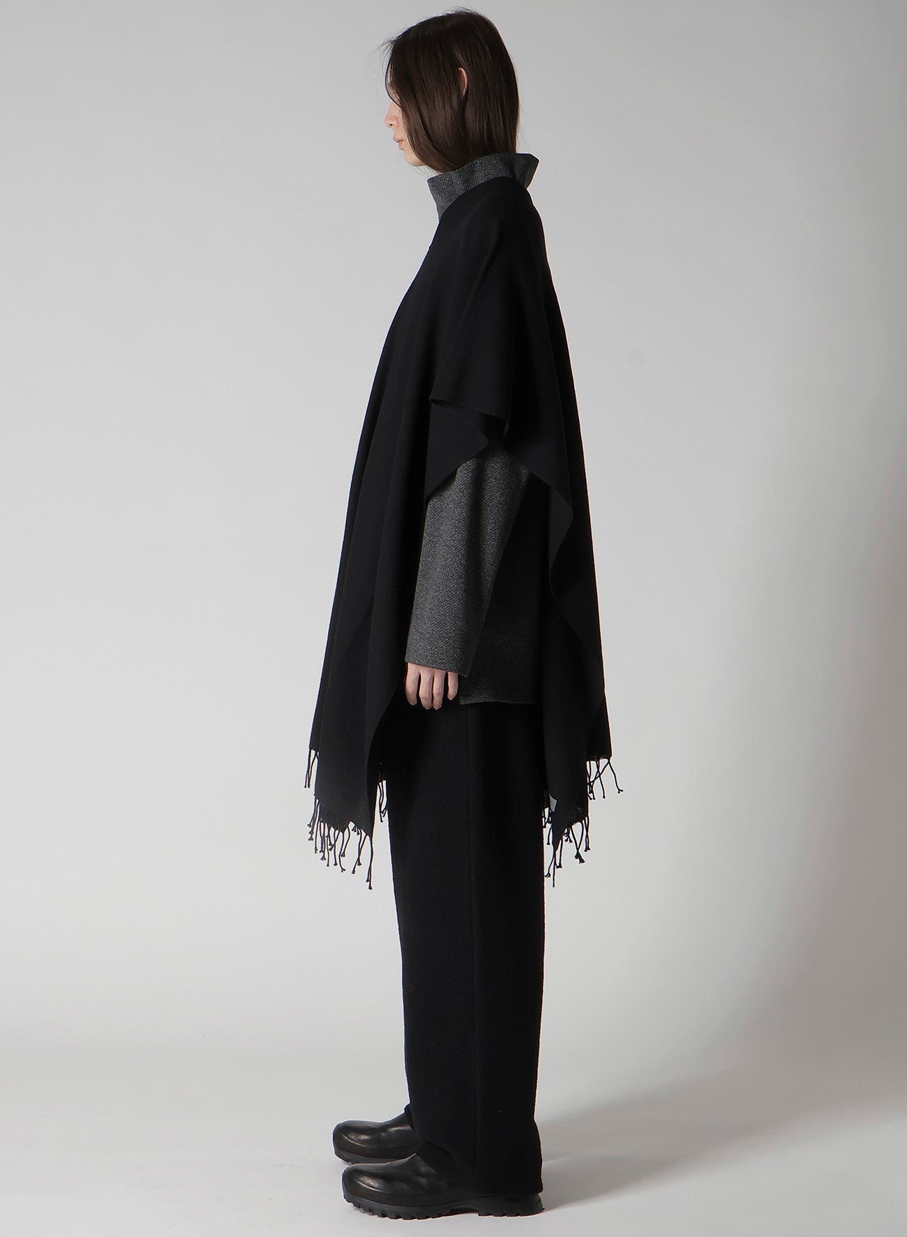 2/48W TWILL WEAVE 2 WAY PONCHO SCARF