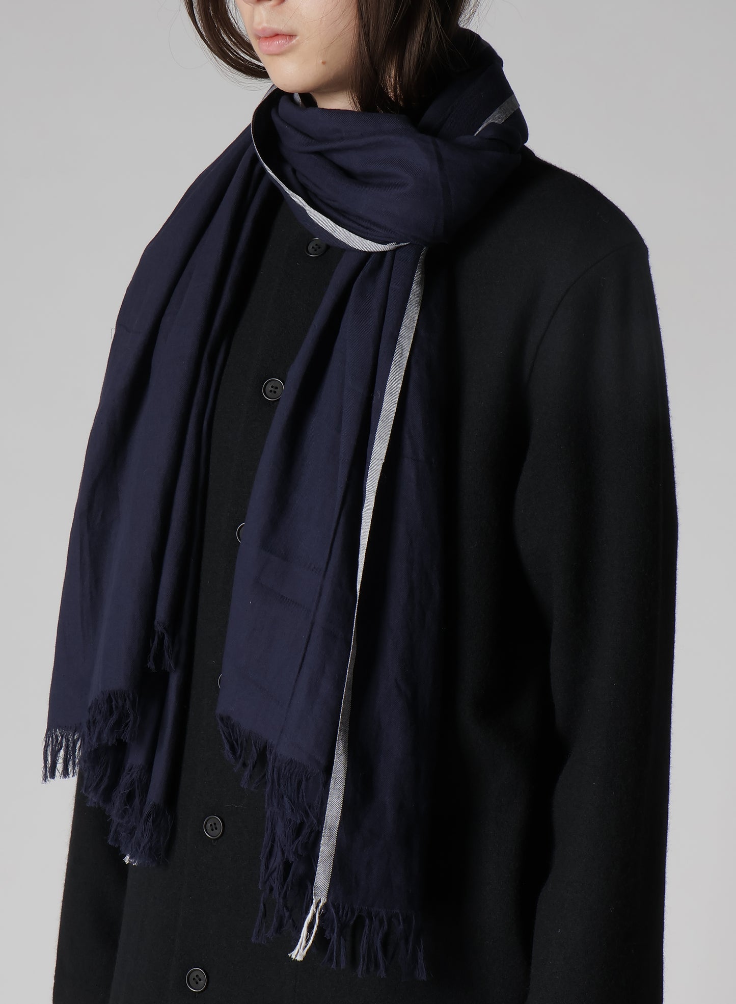 KHADI COTTON TWILL SELVEDGE STOLE