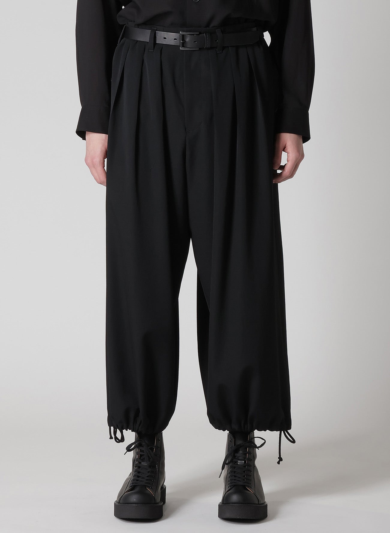 WOOL GABARDINE THIN BALLOON PANTS