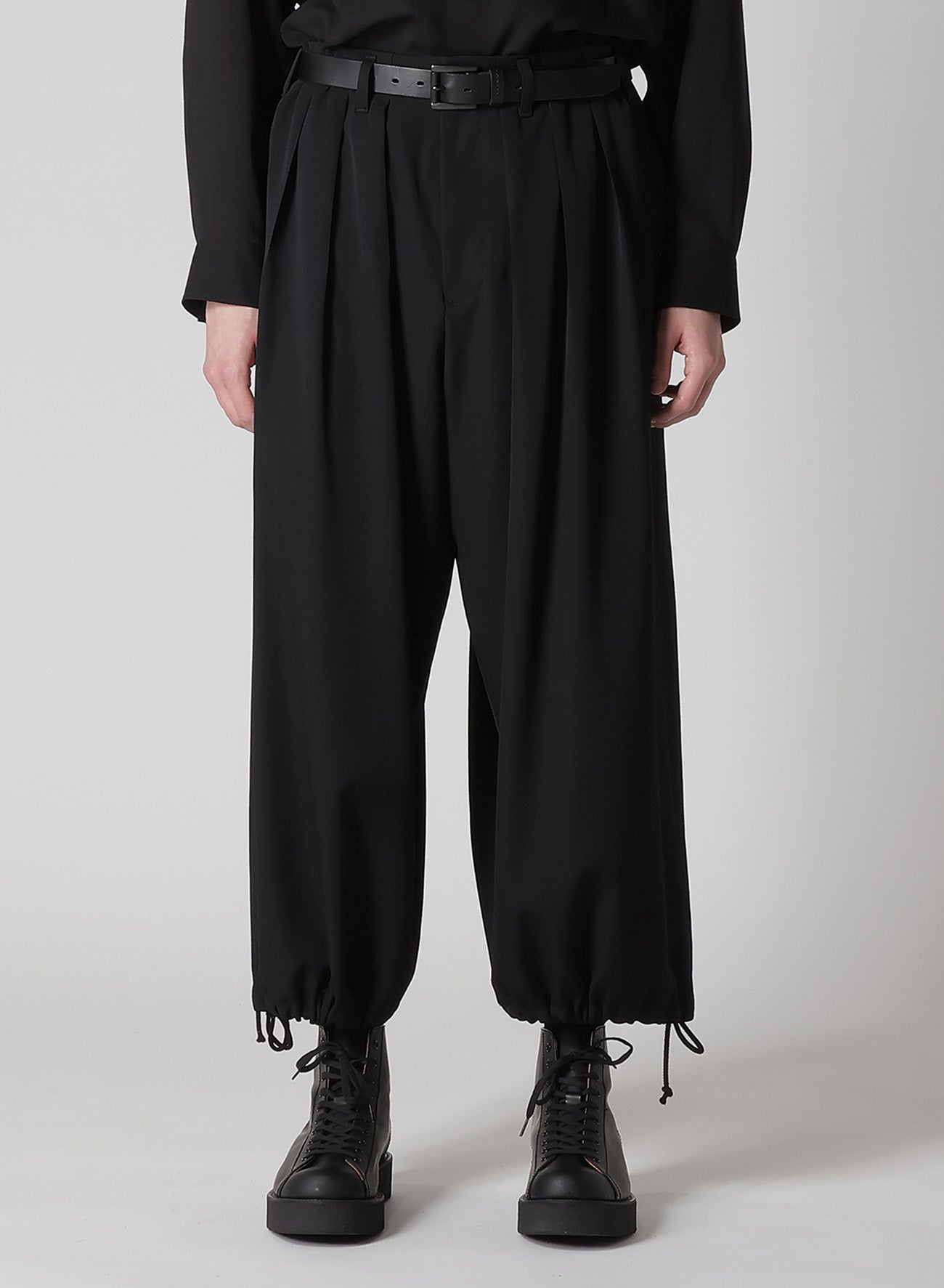 WOOL GABARDINE THIN BALLOON PANTS