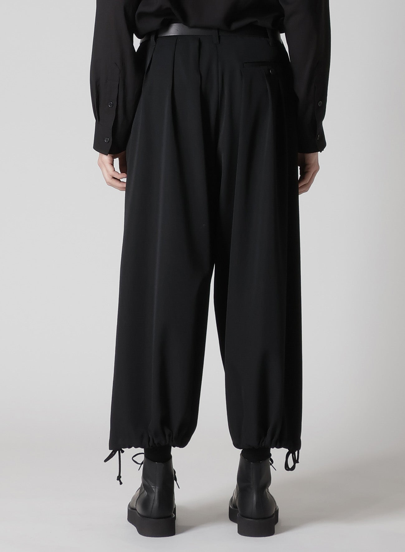 WOOL GABARDINE THIN BALLOON PANTS