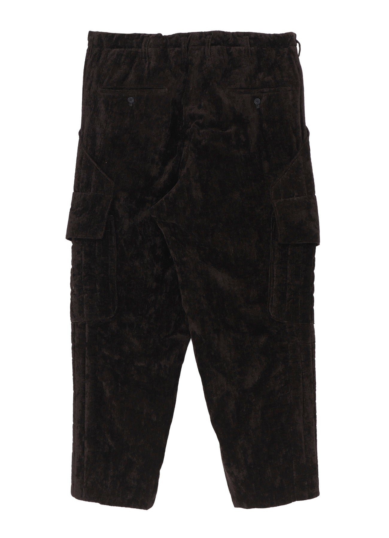 LINEN VELVET OUT POCKET PADDED PANTS