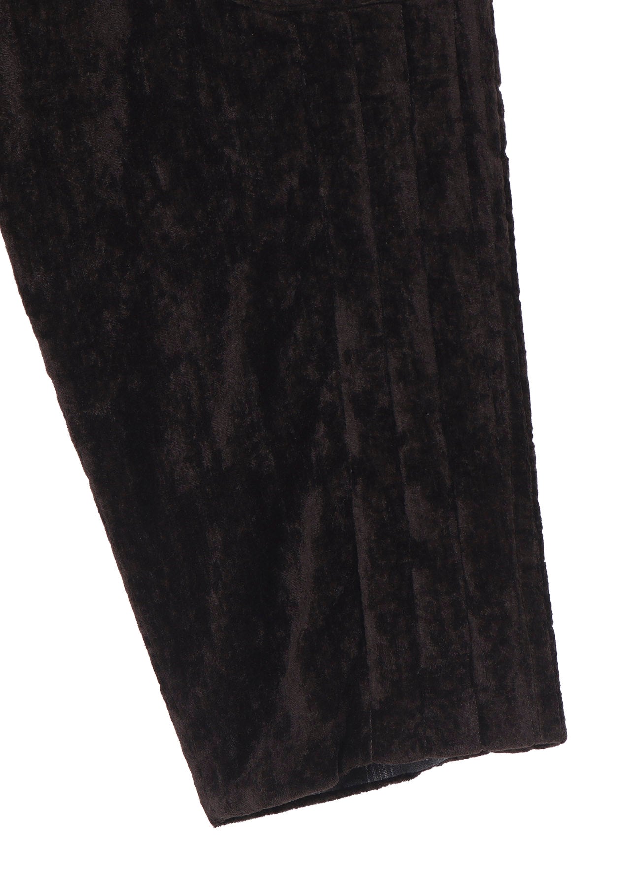 LINEN VELVET OUT POCKET PADDED PANTS