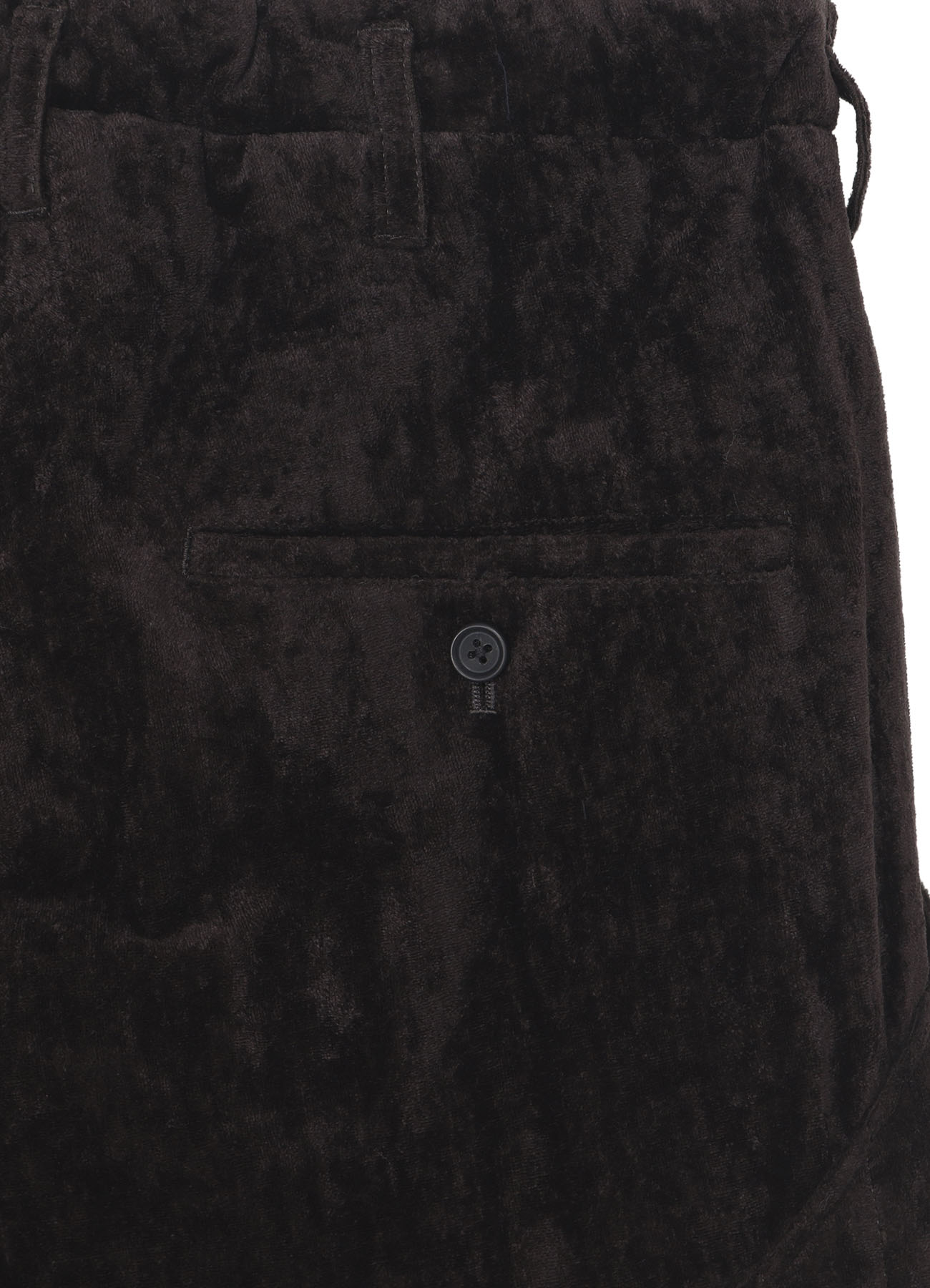 LINEN VELVET OUT POCKET PADDED PANTS