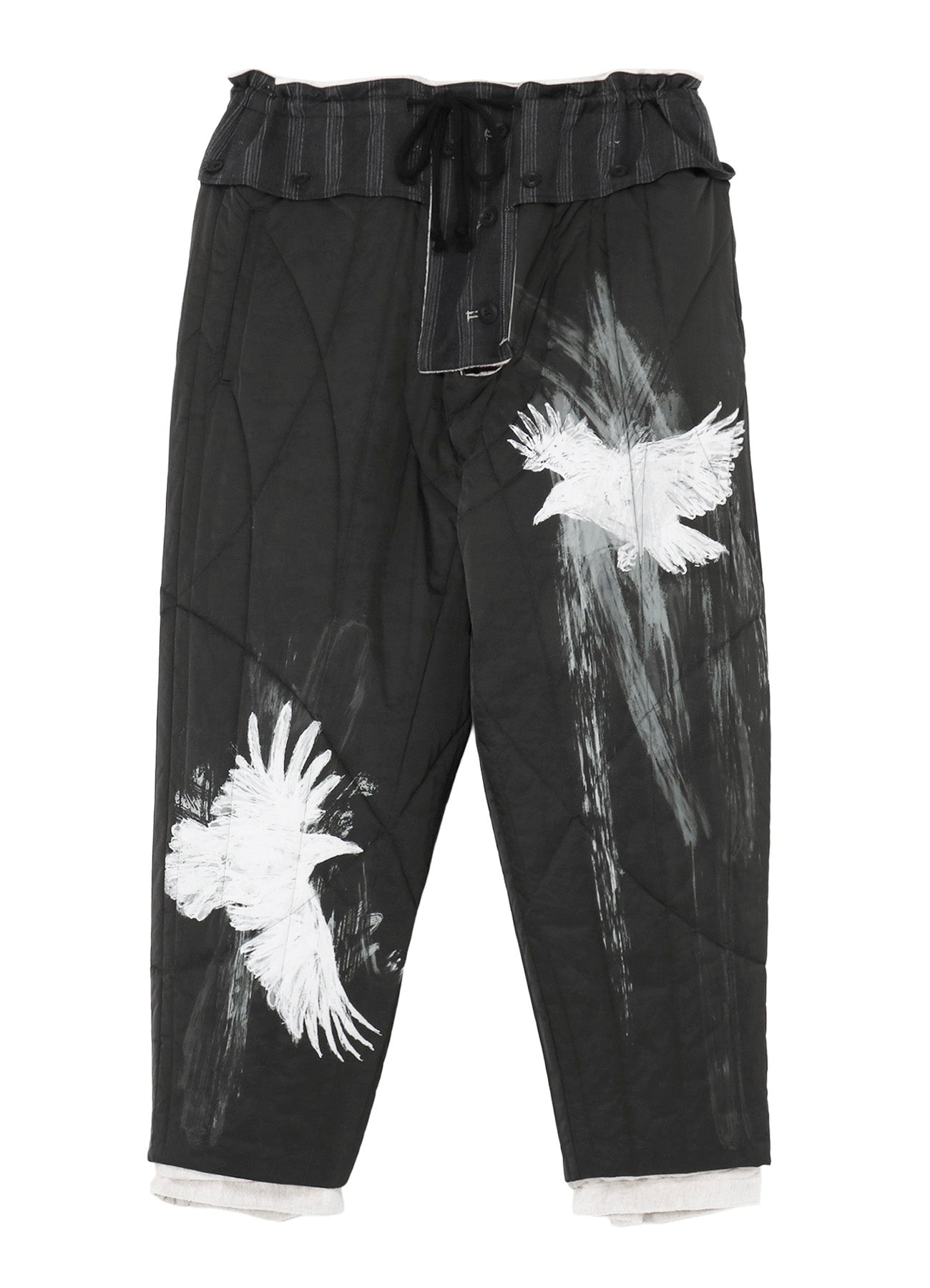 RAW LINEN VELVET ONE SIDE POCKET PANTS WITH LINER