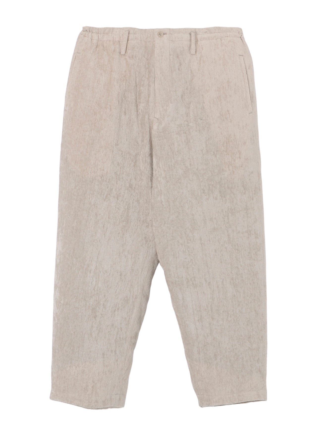 RAW LINEN VELVET ONE SIDE POCKET PANTS WITH LINER
