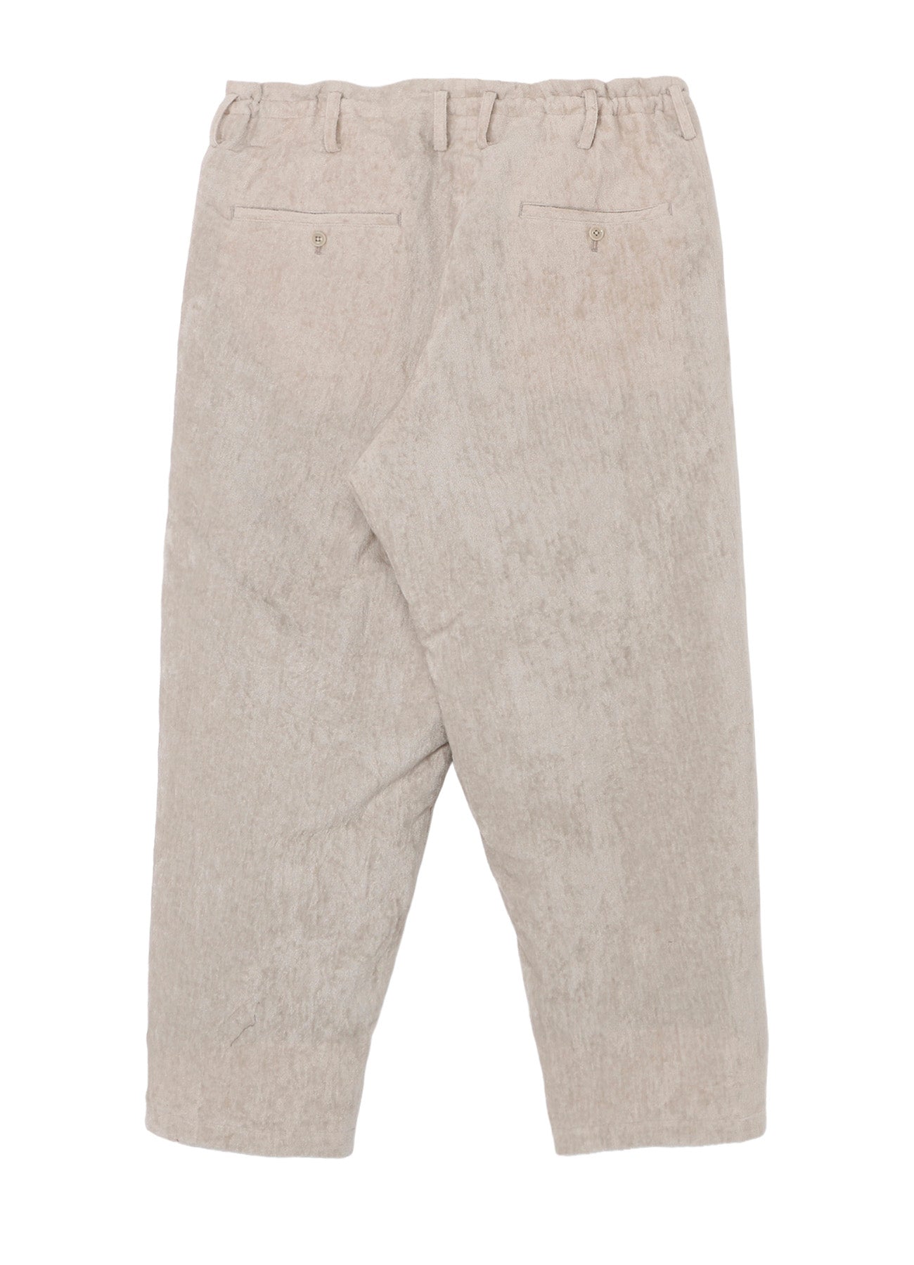 RAW LINEN VELVET ONE SIDE POCKET PANTS WITH LINER