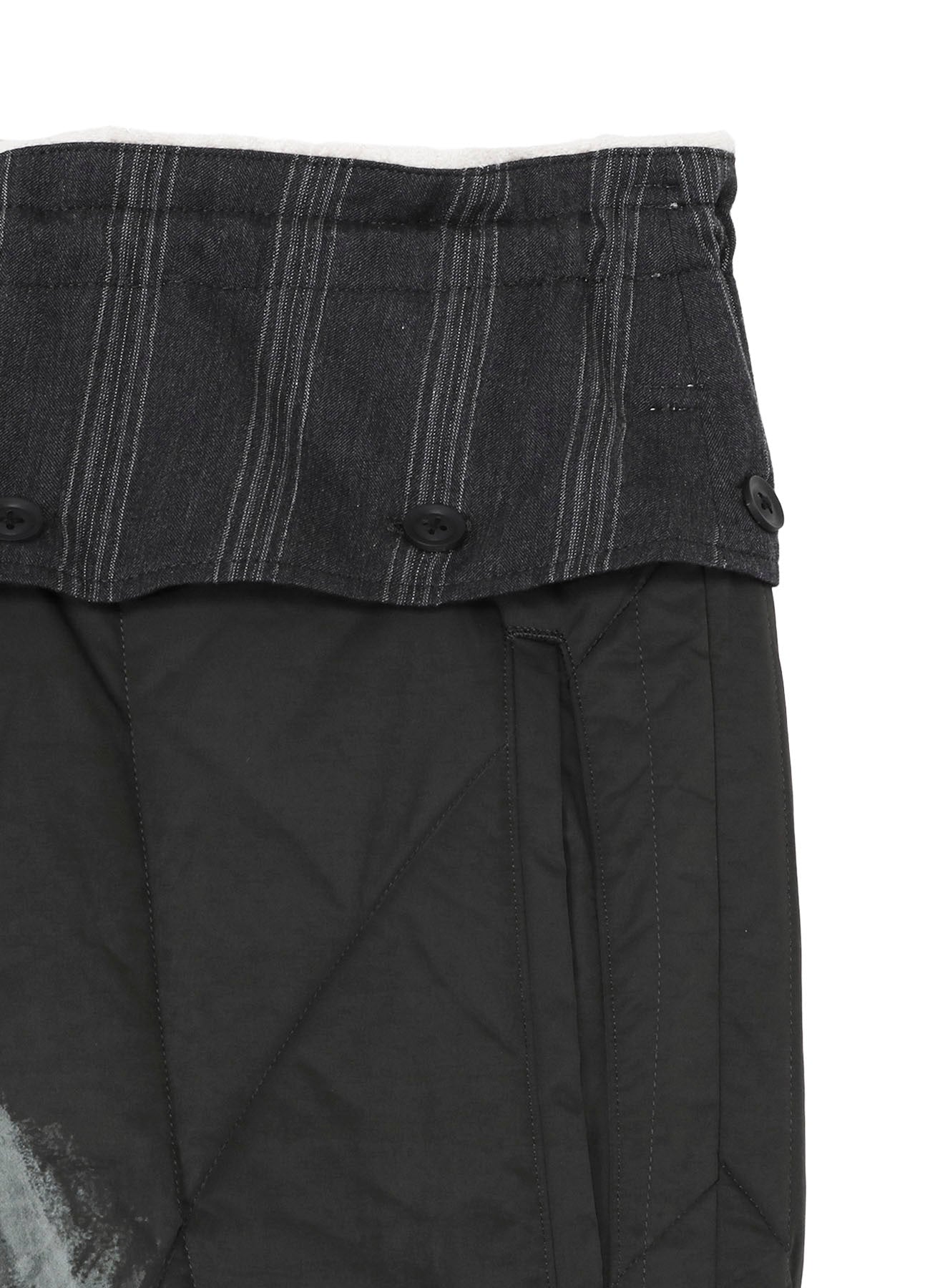 RAW LINEN VELVET ONE SIDE POCKET PANTS WITH LINER