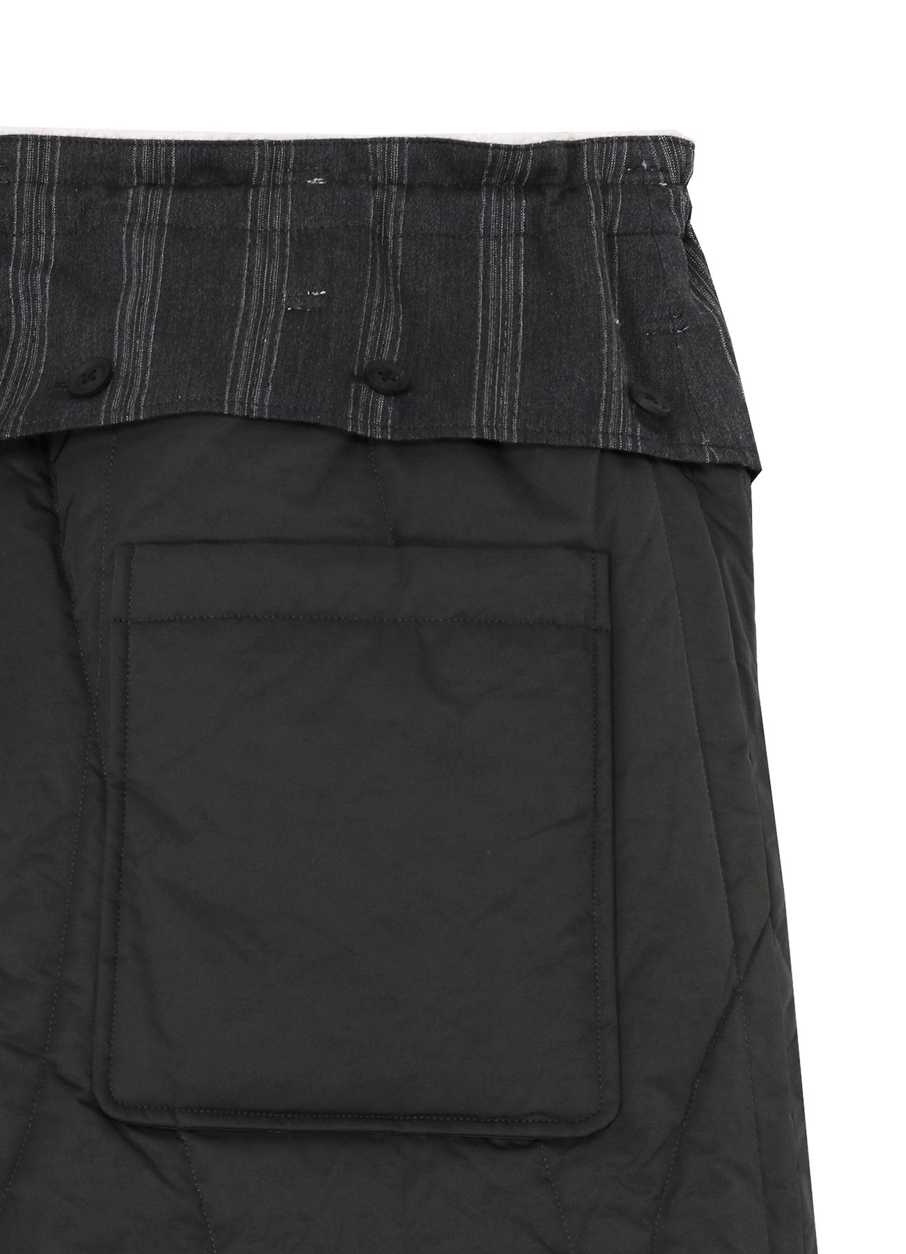 RAW LINEN VELVET ONE SIDE POCKET PANTS WITH LINER
