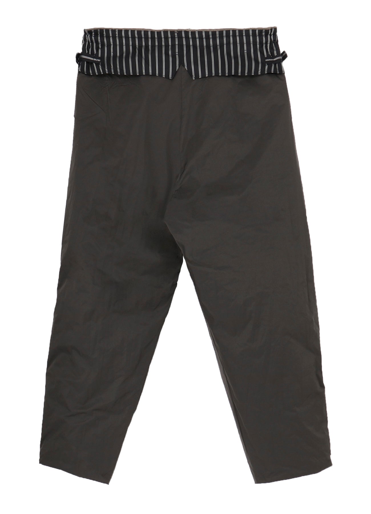 SILK LINEN DIAGONAL FLAP PADDED PANTS