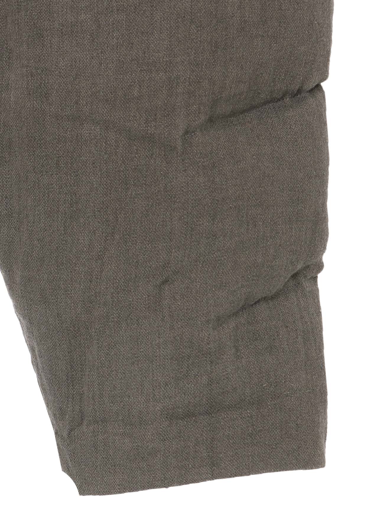 SILK LINEN DIAGONAL FLAP PADDED PANTS