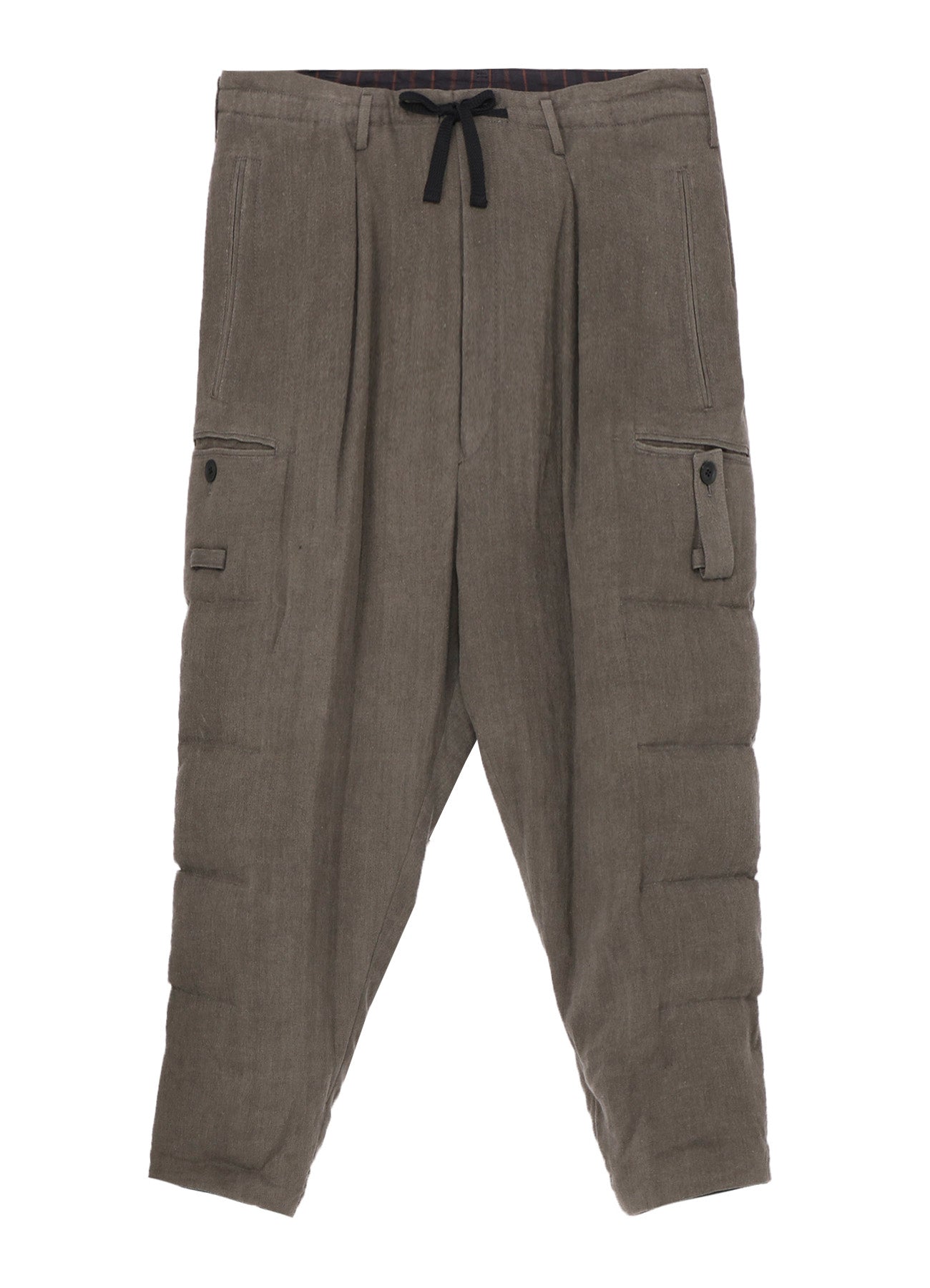 SILK LINEN INKED KNEE TAB PADDED PANTS