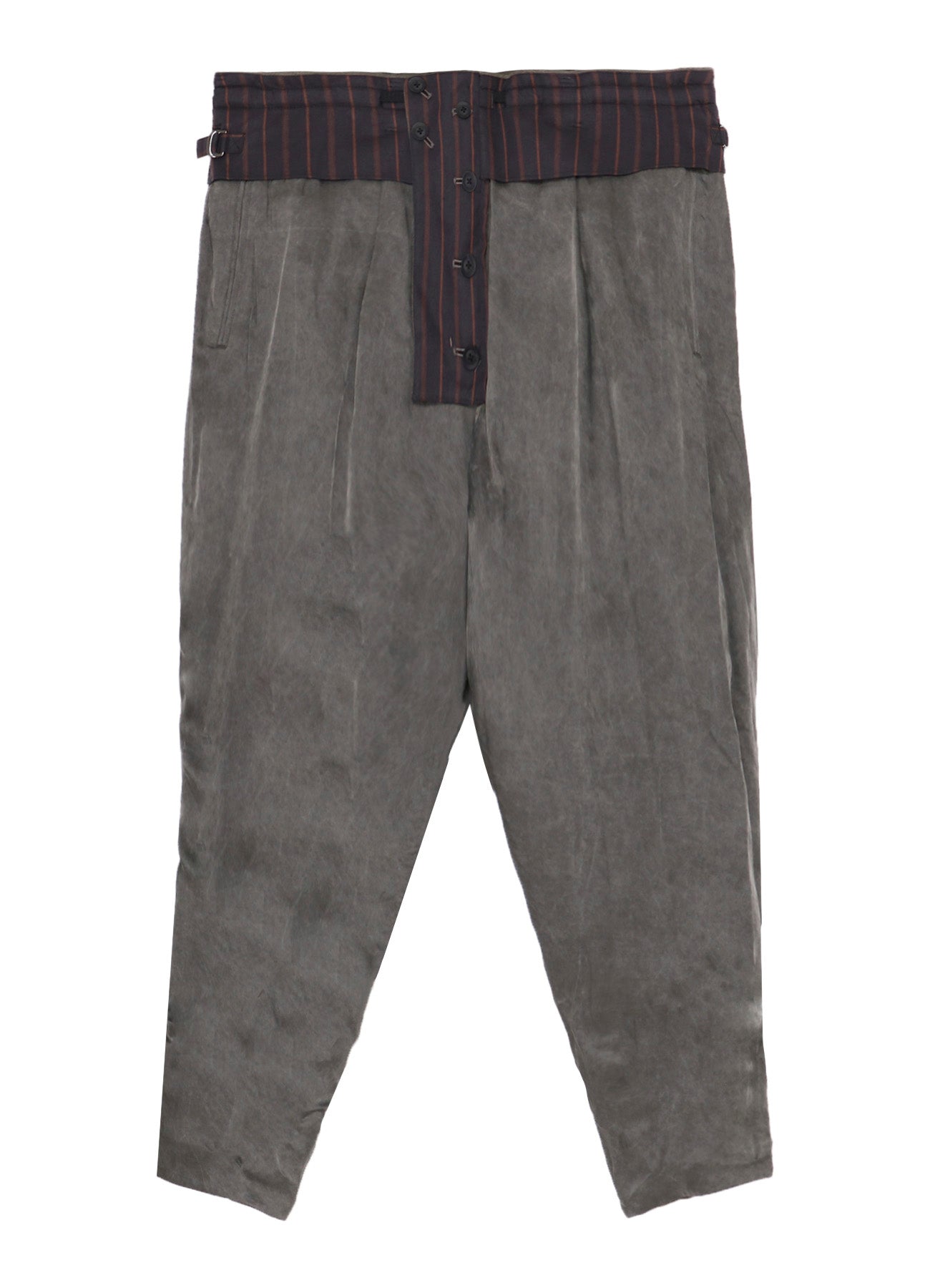SILK LINEN INKED KNEE TAB PADDED PANTS