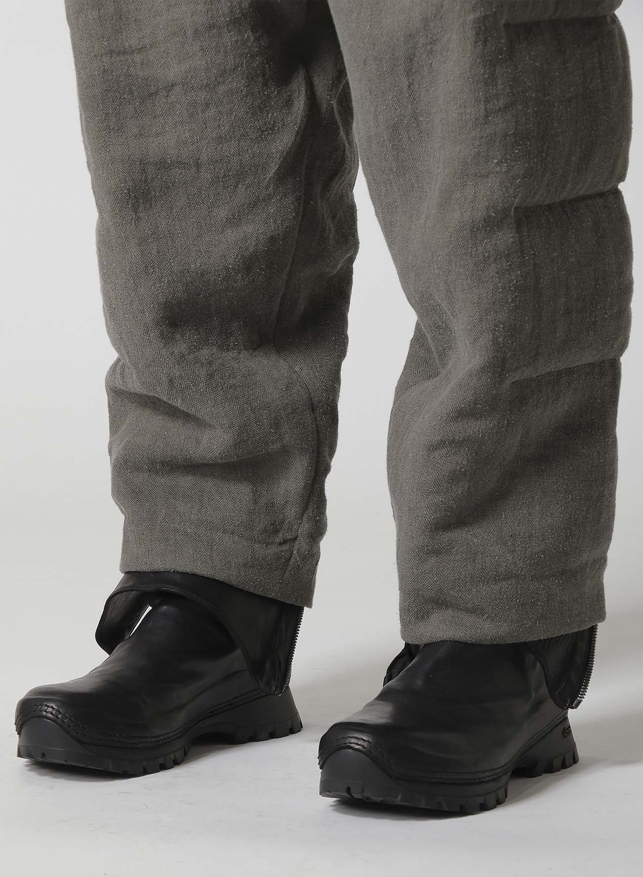 SILK LINEN INKED KNEE TAB PADDED PANTS