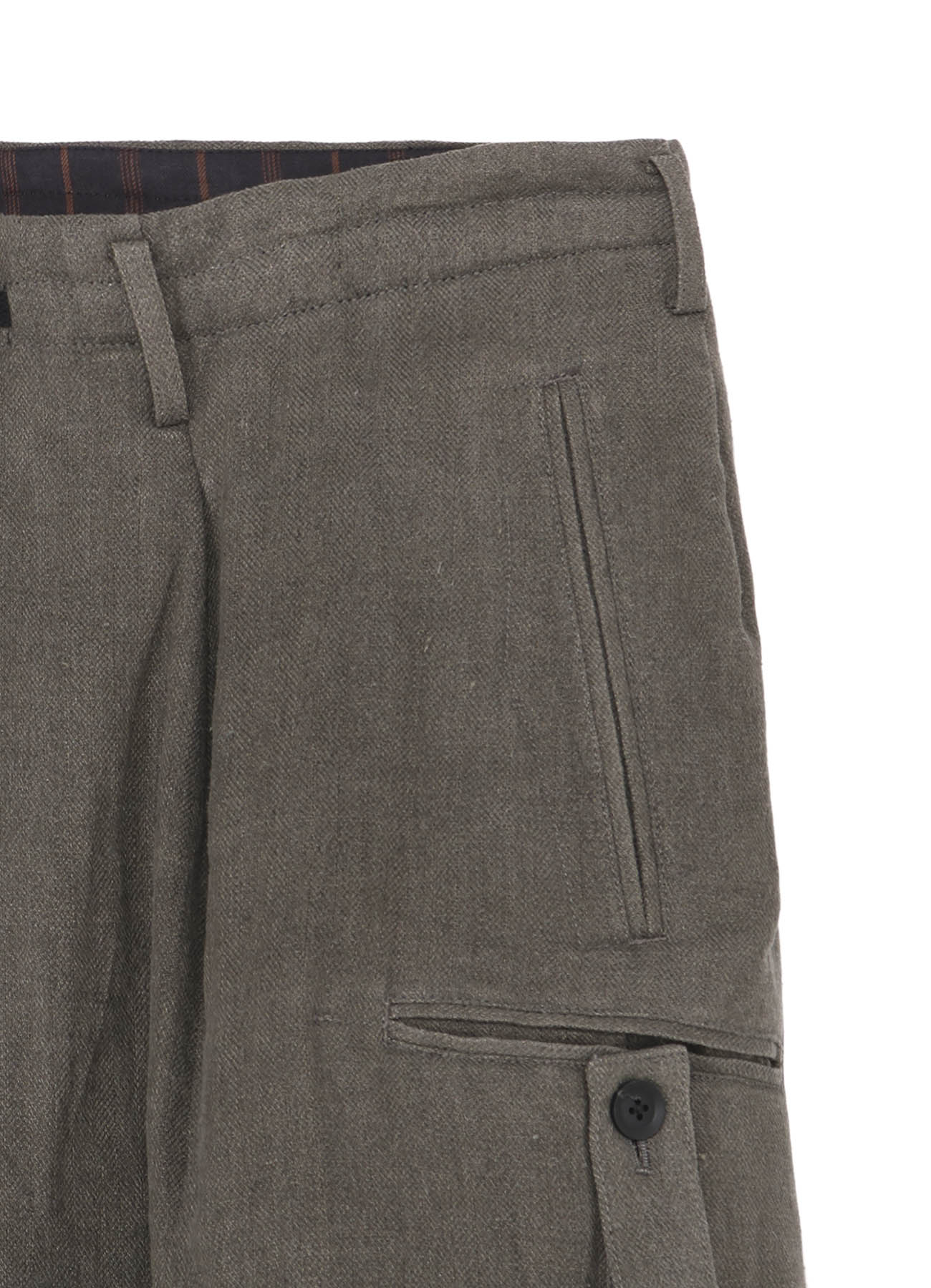 SILK LINEN INKED KNEE TAB PADDED PANTS