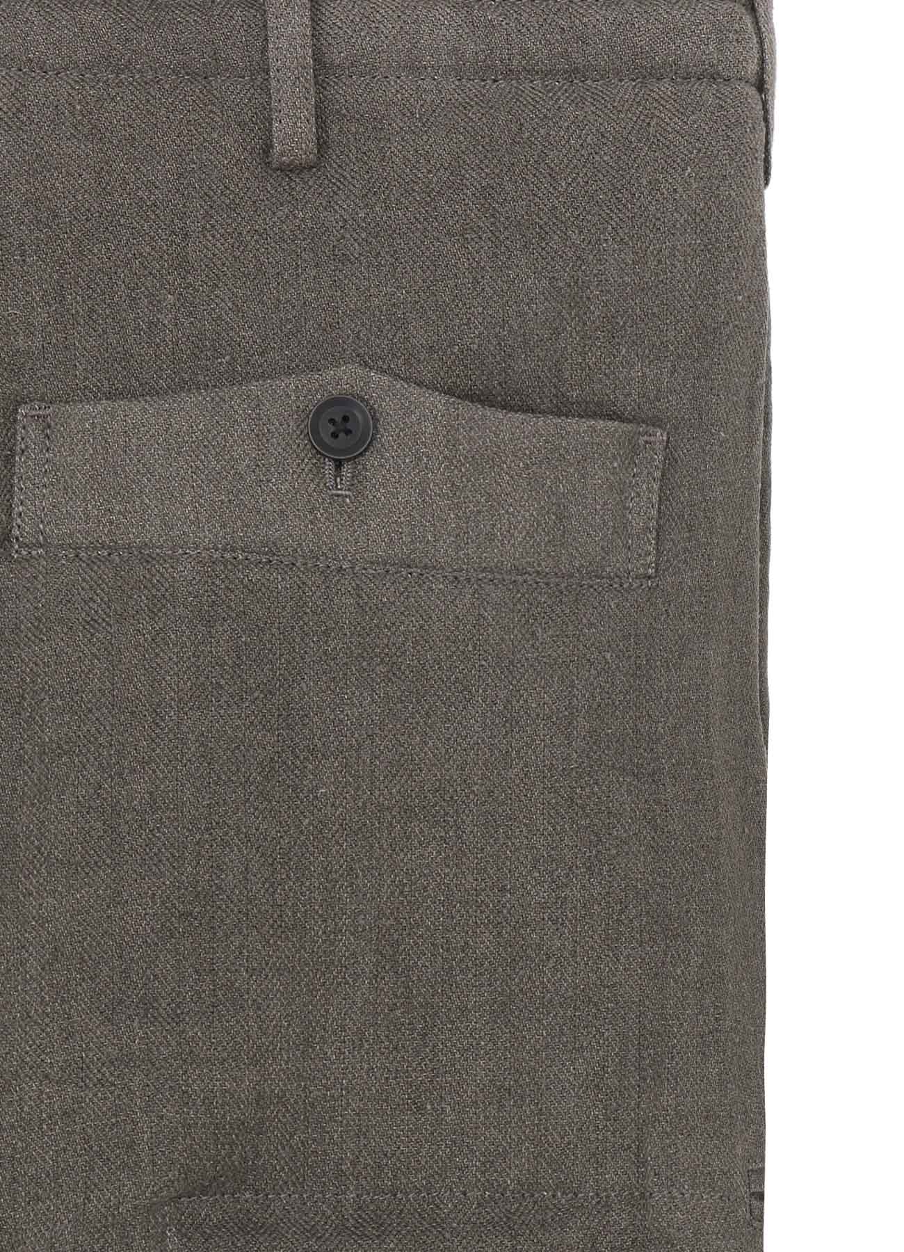SILK LINEN INKED KNEE TAB PADDED PANTS