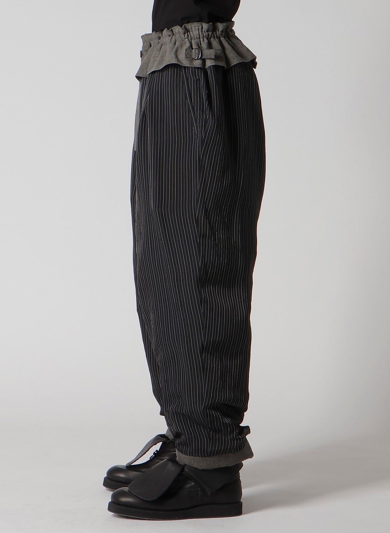 COTTON LINEN SHEETING HORIZONTAL PADDED PANTS