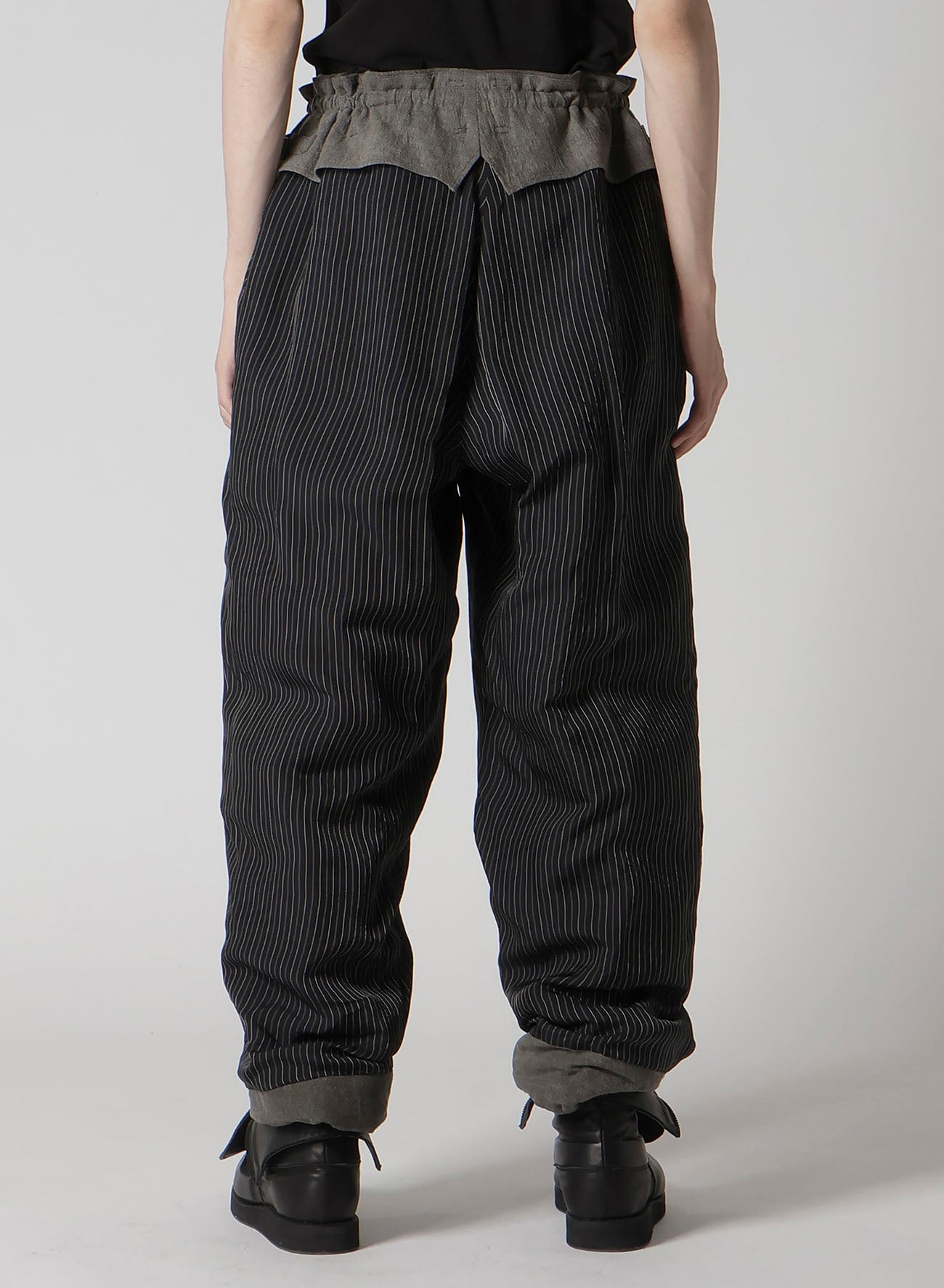 COTTON LINEN SHEETING HORIZONTAL PADDED PANTS