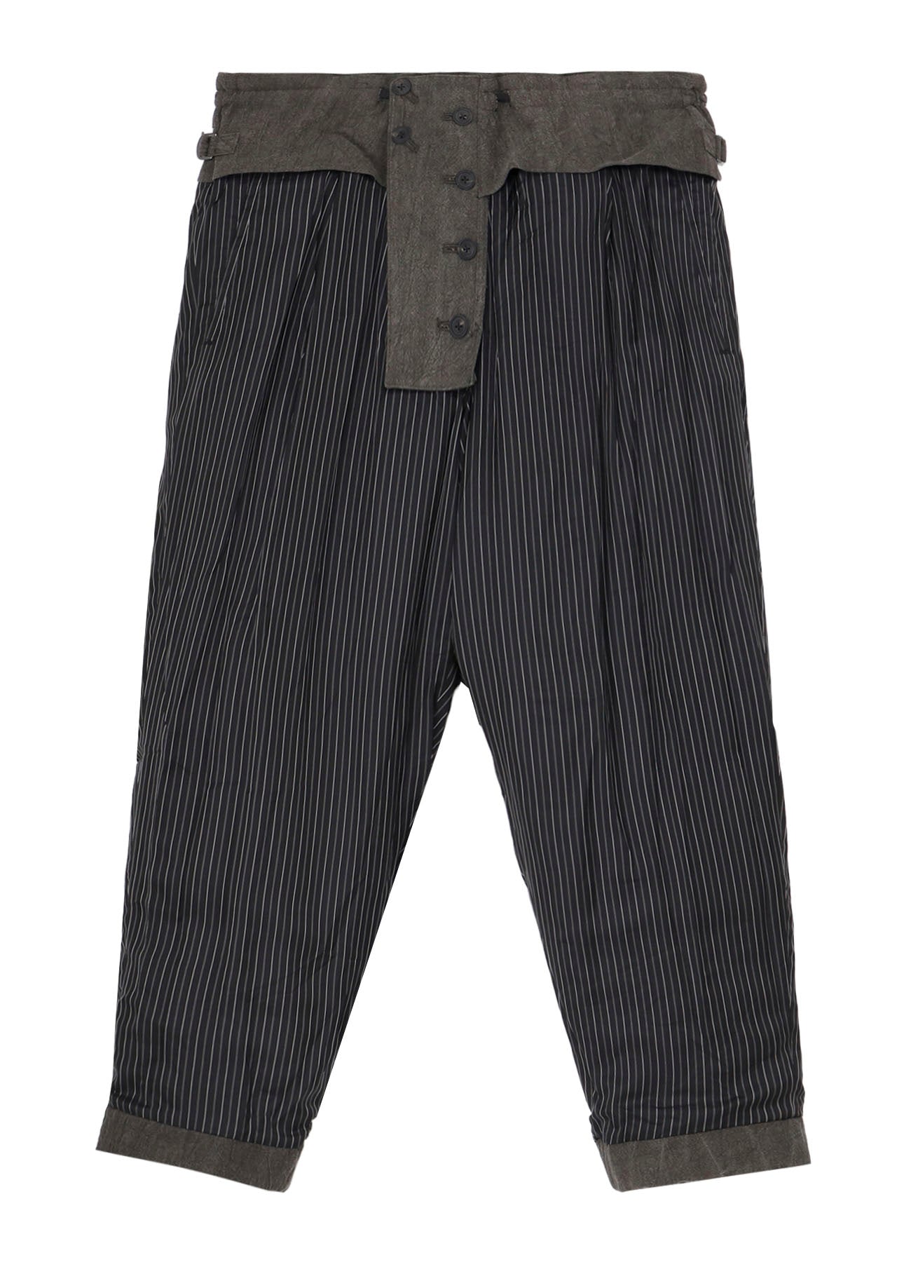 COTTON LINEN SHEETING HORIZONTAL PADDED PANTS