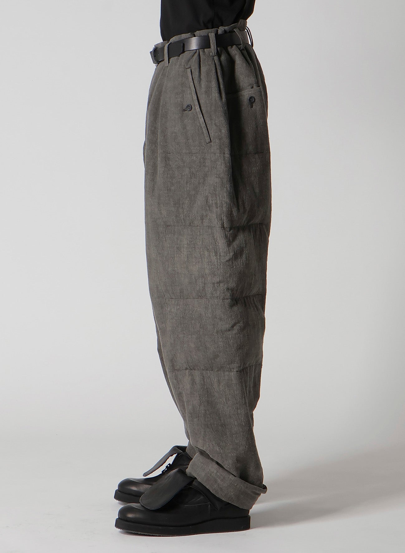 COTTON LINEN SHEETING HORIZONTAL PADDED PANTS