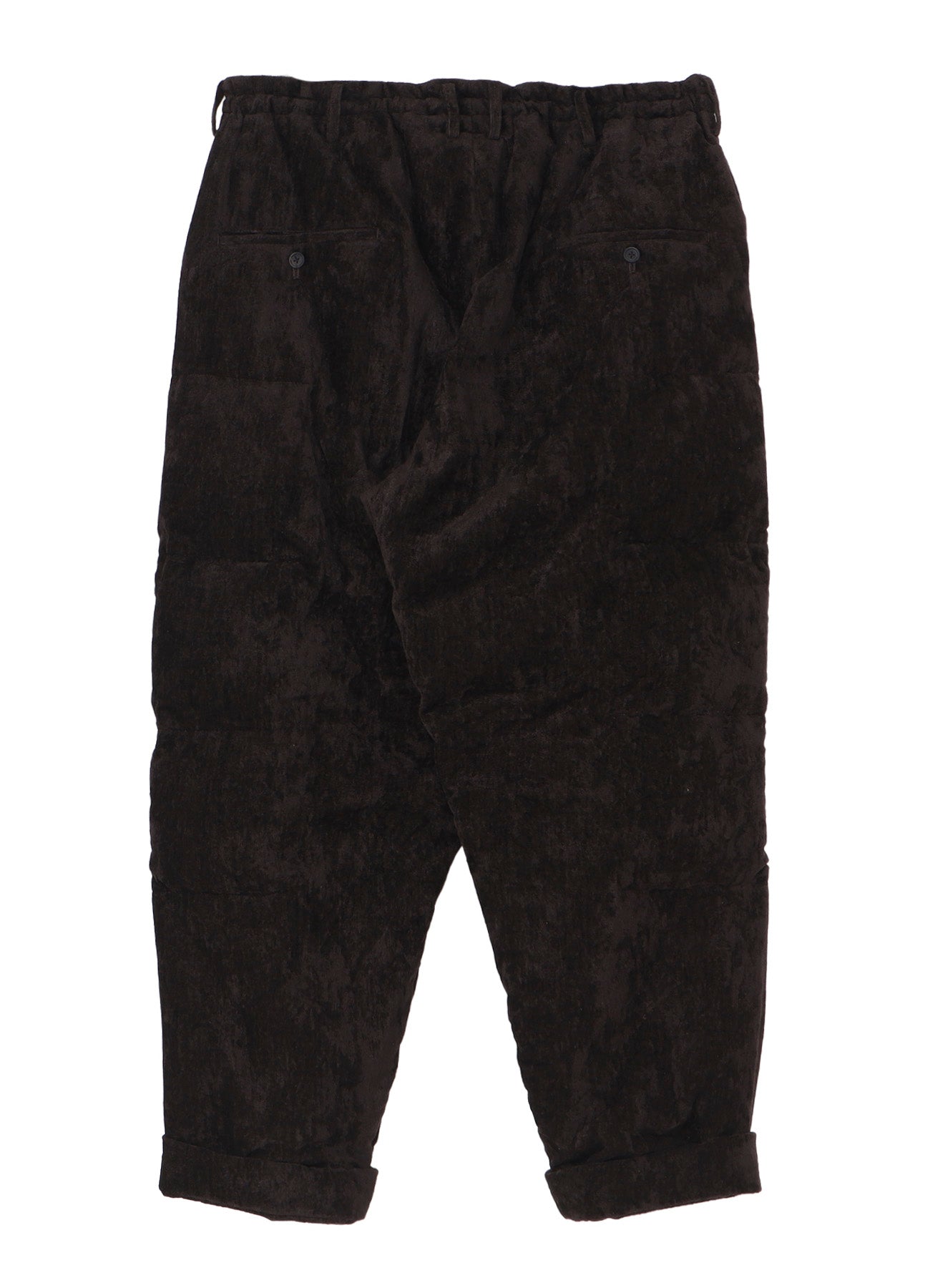 LINEN VELVET HORIZONTAL PADDED PANTS