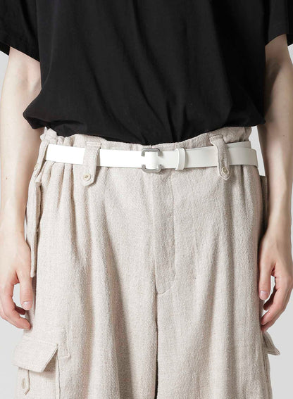 SILK LINEN TWEED GUSSET POCKET PADDED PANTS