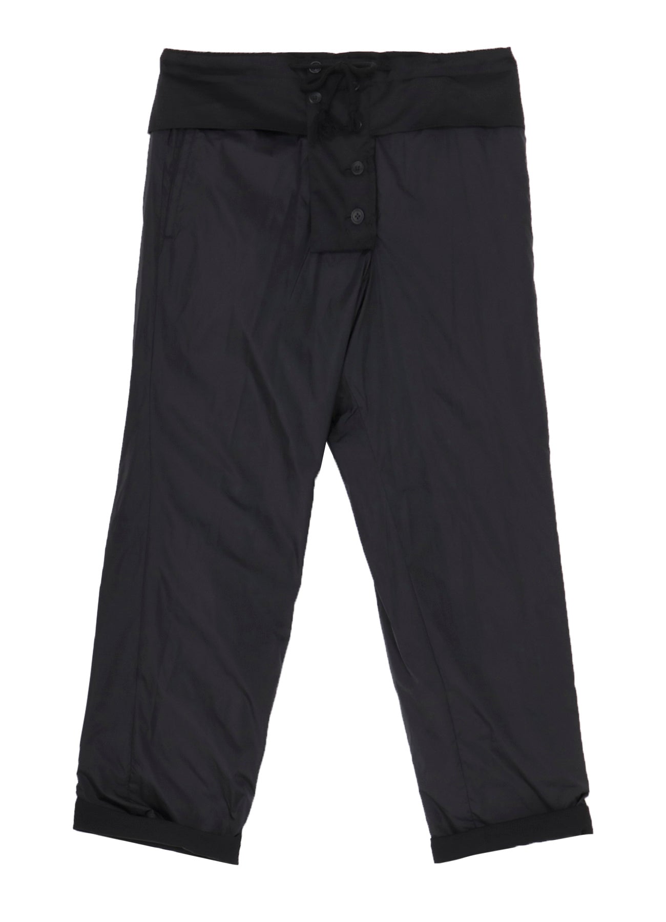 WOOL GABARDINE SIDE PADDED PANTS