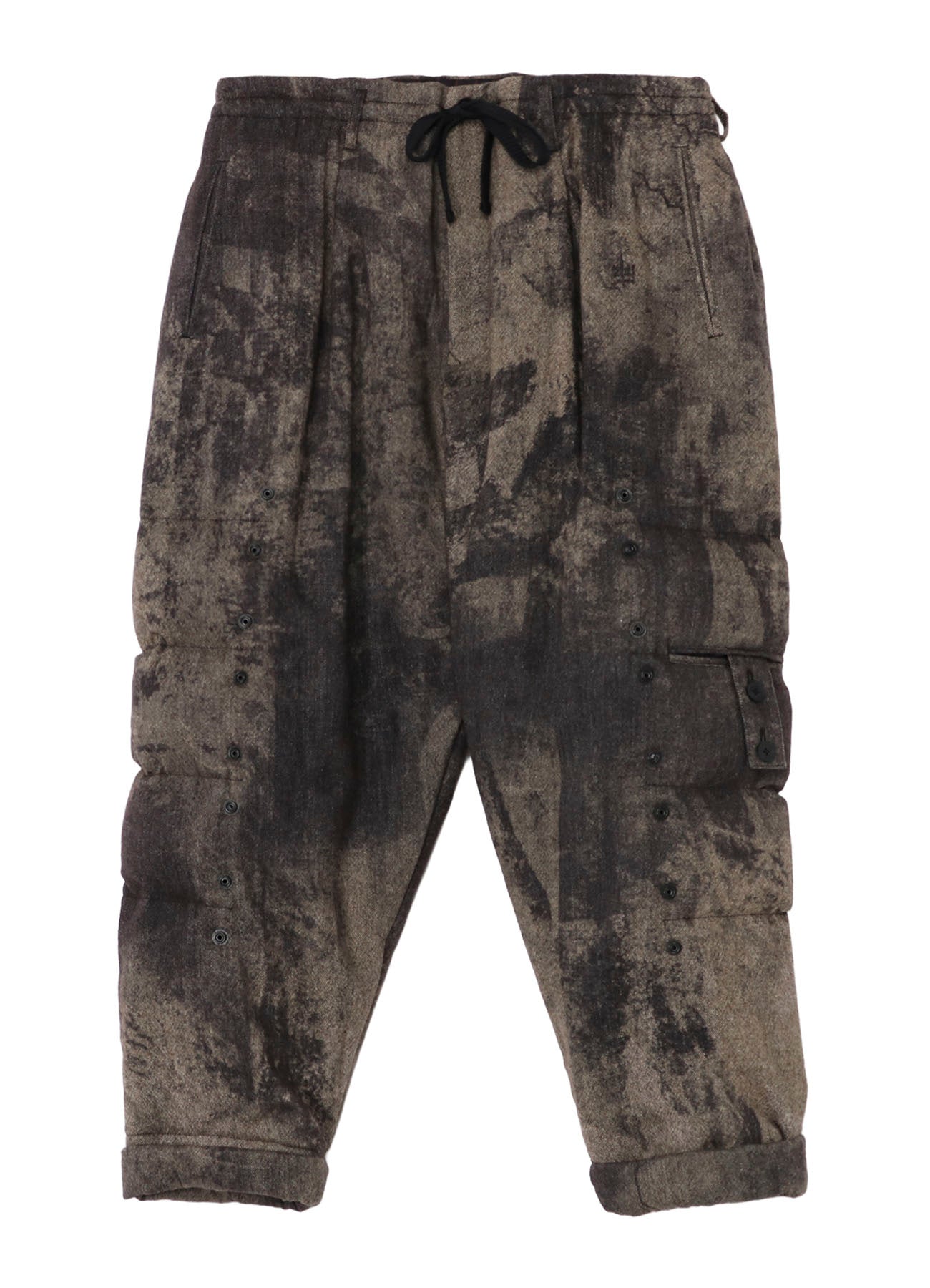 COLLAGE PRINTED HERRINGBONE PANTS