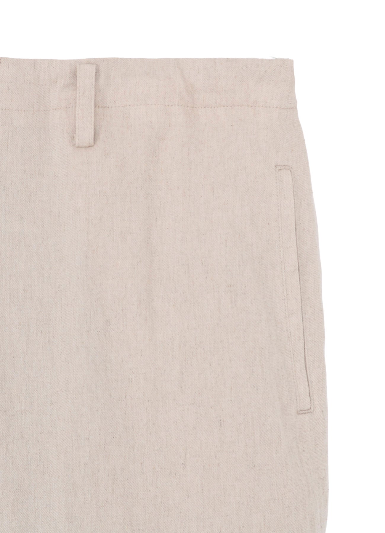 LINEN/COTTON PLAID HORIZONTAL PADDED PANTS
