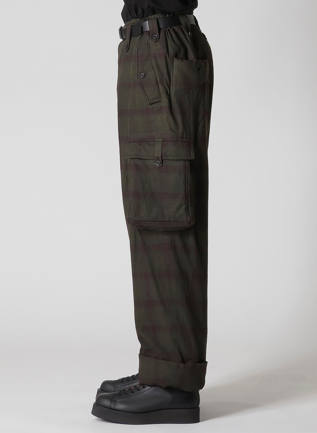 I MADRAS INK-D PLAID GUSSET PKT PANTS