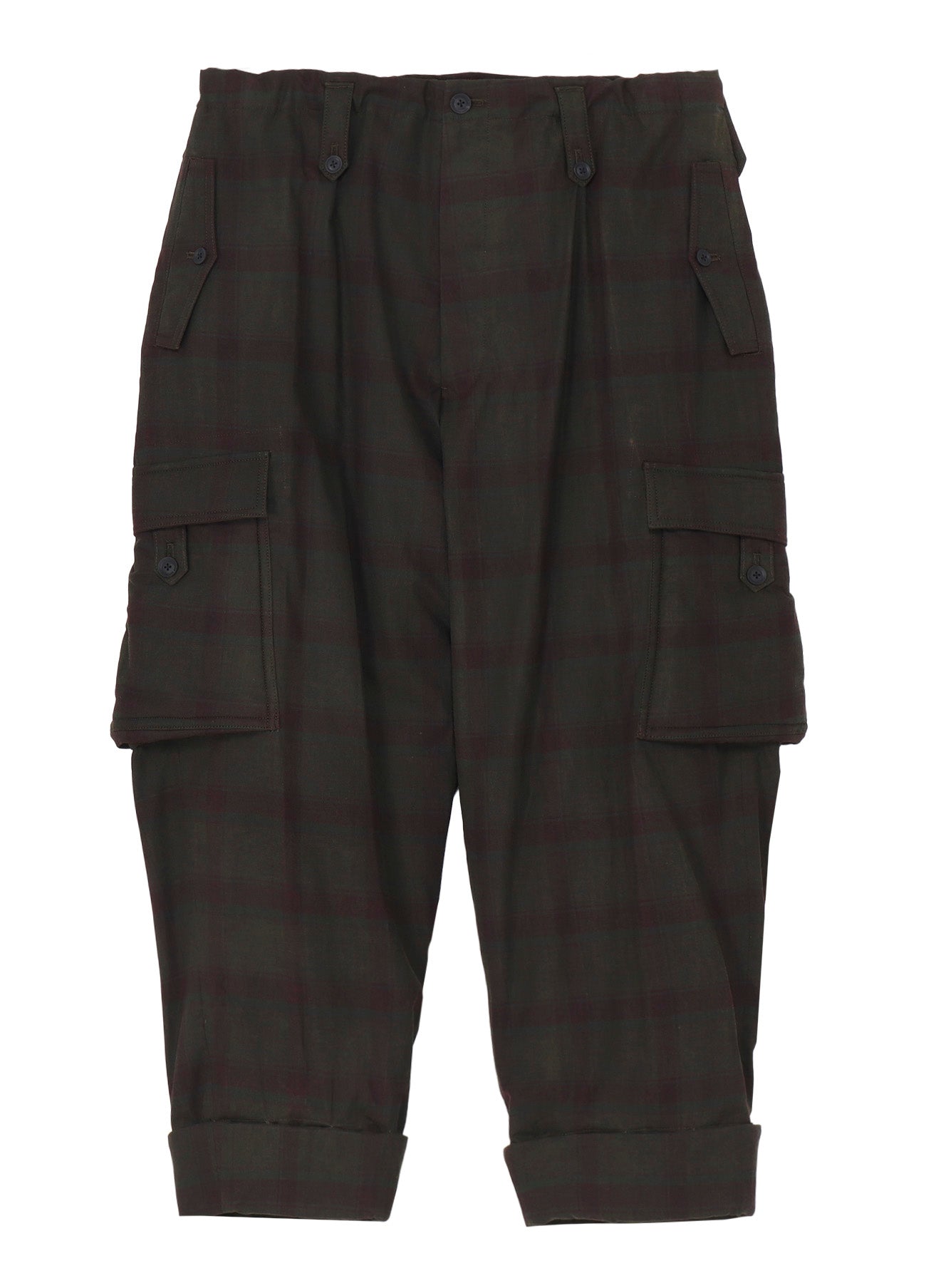 I MADRAS INK-D PLAID GUSSET PKT PANTS